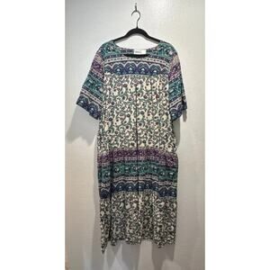 The‎ Vermont Country Store House Dress Women’s Plus Size 1X Cotton Mumu Boho
